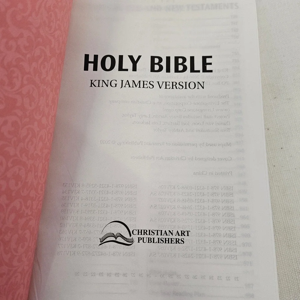 Holy Bible King James Version KJV Large Print Thinline Edition Christian Art Pub